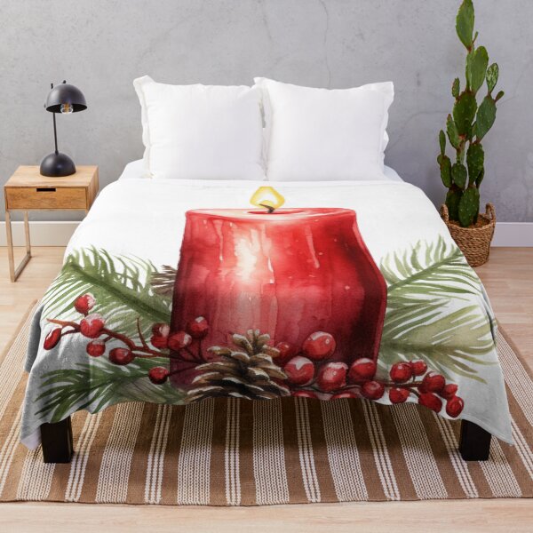 Item preview, A Watercolor Christmas Candle designed and sold by Sketch-Shack.