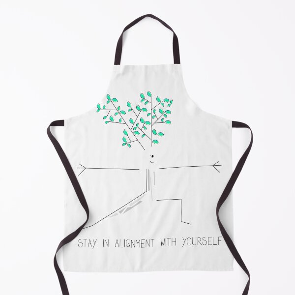 Item preview, Stay in alignment inspirational quote with cartoon tree doing yoga designed and sold by SooperYela.