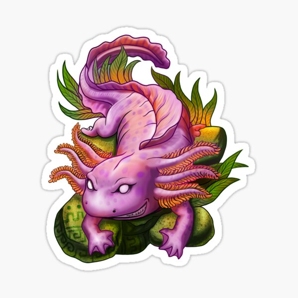 Vista previa del artículo con la obra «pink axolotl», diseñado y vendido por MoraArt85.