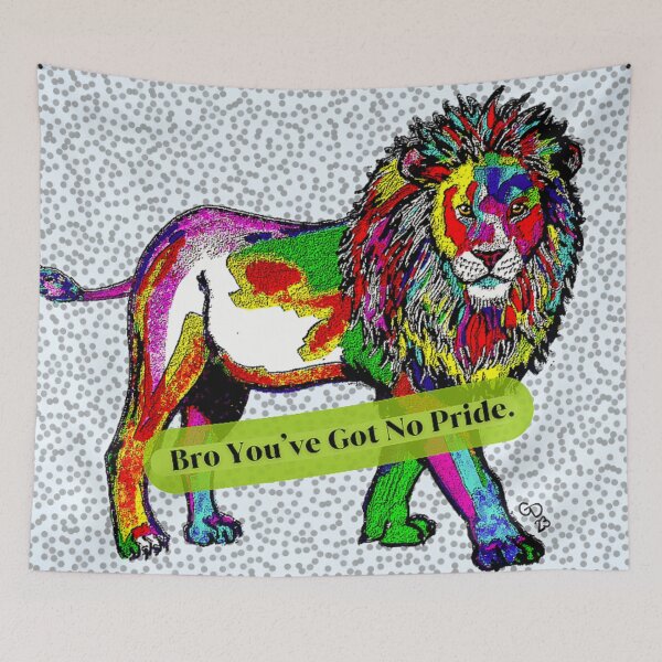 Item preview, Bro You Have No Pride Lion Art designed and sold by gleefulme.