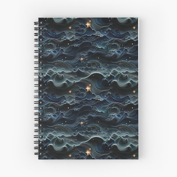 Item preview, 3D Midnight Blue Sky Cloud and Stars Pattern designed and sold by wizardsncastles.