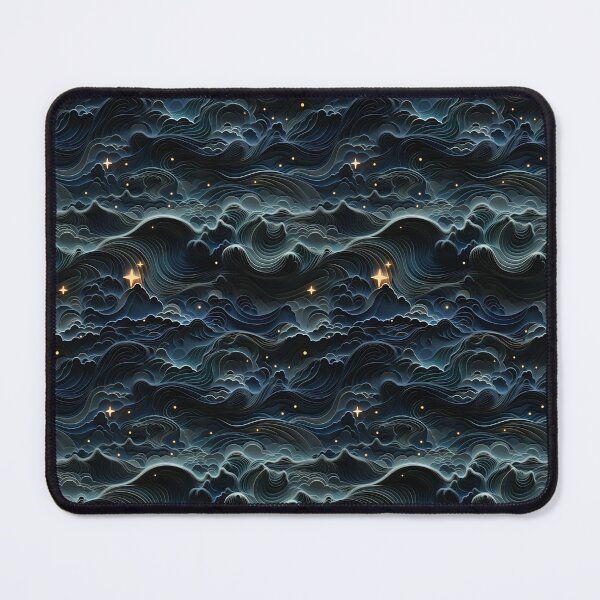 Item preview, 3D Midnight Blue Sky Cloud and Stars Pattern designed and sold by wizardsncastles.
