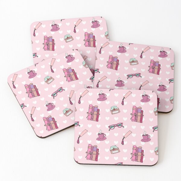 Item preview, Book Lover Pattern in Pink designed and sold by papierquarell.