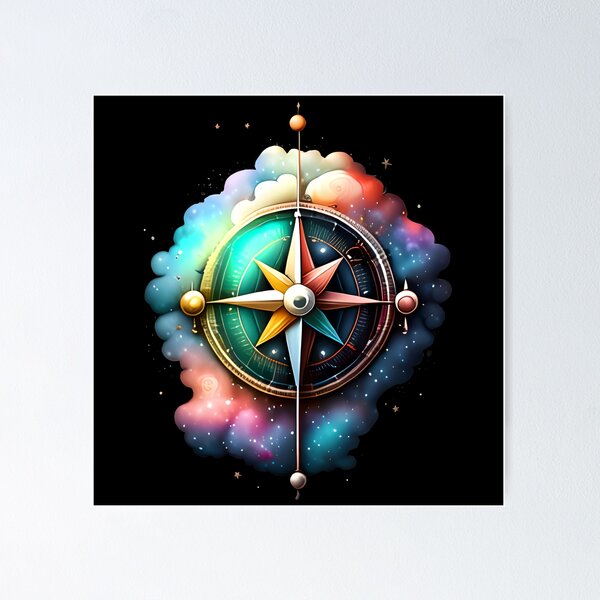 Item preview, Cosmic Explorer - Nebula cloud and Starry compass designed and sold by Wandermom.