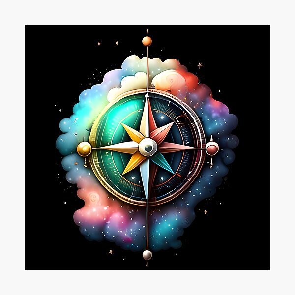 Item preview, Cosmic Explorer - Nebula cloud and Starry compass designed and sold by Wandermom.