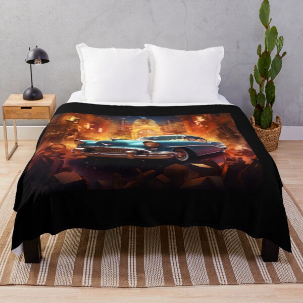 Item preview, Classic American car in the style of 2D game art designed and sold by AI-Only Creations.