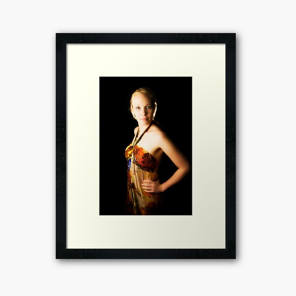 Brooke. With soft glow. Framed Art Print