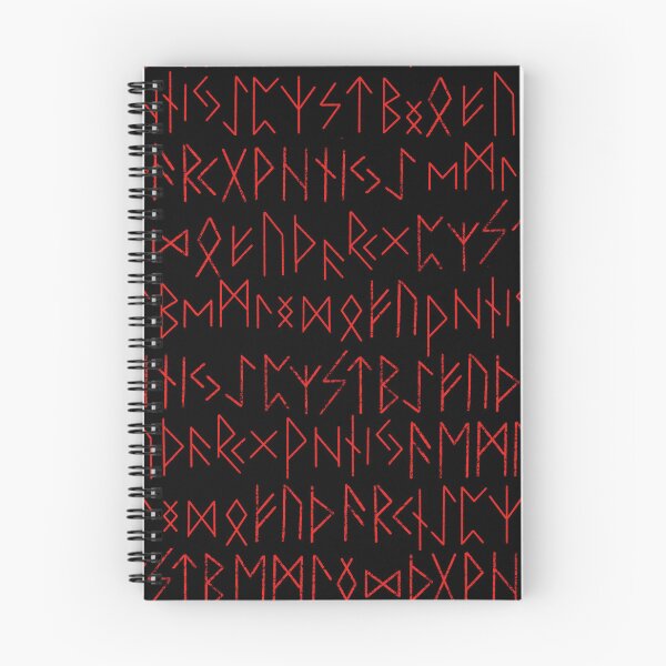 Item preview, Patrón de runas nórdicas Elder Futhark - Negro y rojo designed and sold by AllRyeTea.