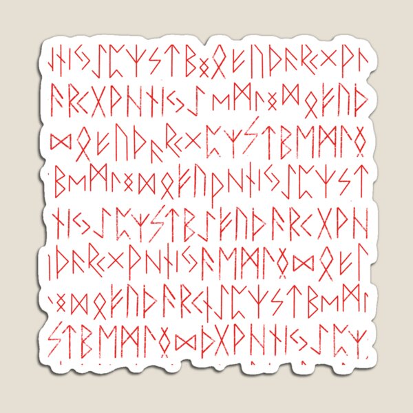 Item preview, Elder Futhark Norse Runes Pattern - Black and Red designed and sold by AllRyeTea.