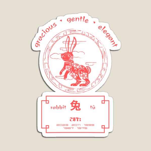 Item preview, Chinese zodiac year of the rabbit t-shirt designed and sold by faux-prophet.