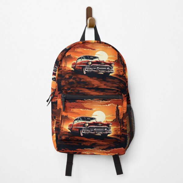 Item preview, Vintage american classic car in the desert at sunset designed and sold by AI-Only Creations.