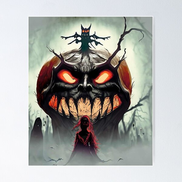 Item preview, Evil crazy halloween pumpkin designed and sold by SweetDonatoo.