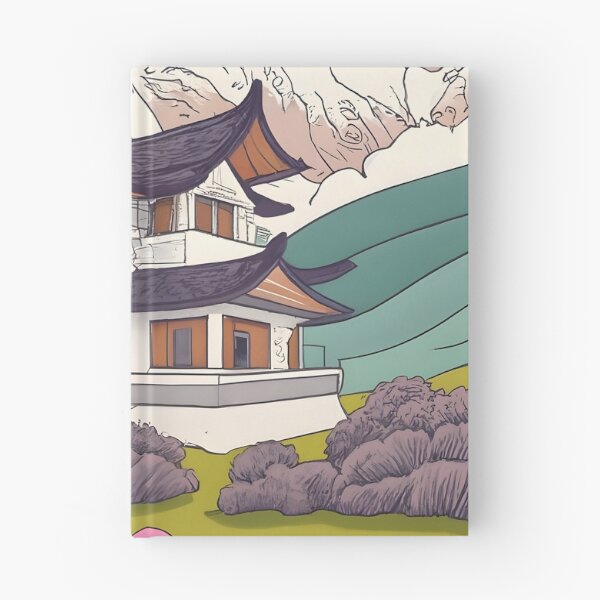 Item preview, Old Traditional Korean house Hanok Drawing designed and sold by Patricks-Art.