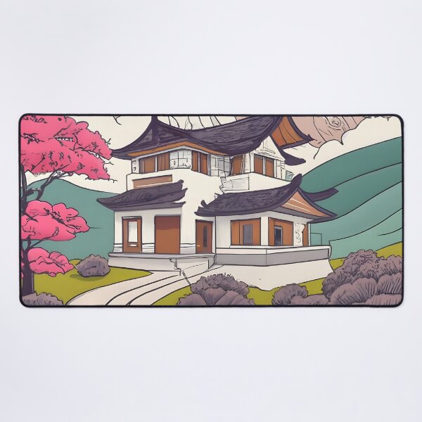 Item preview, Old Traditional Korean house Hanok Drawing designed and sold by Patricks-Art.
