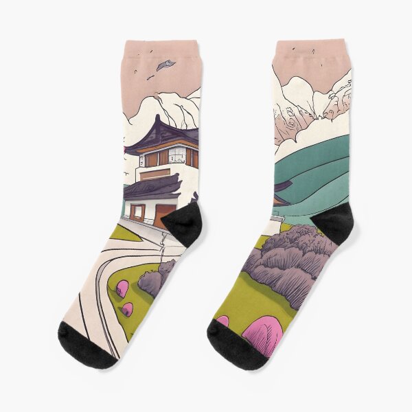 Item preview, Old Traditional Korean house Hanok Drawing designed and sold by Patricks-Art.