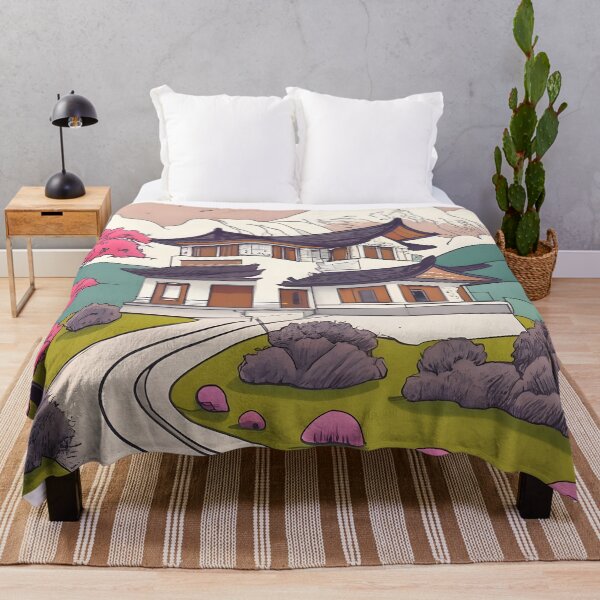Item preview, Old Traditional Korean house Hanok Drawing designed and sold by Patricks-Art.