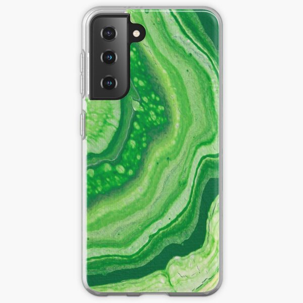 Green Geode Acrylic Pour Samsung Galaxy Soft Case