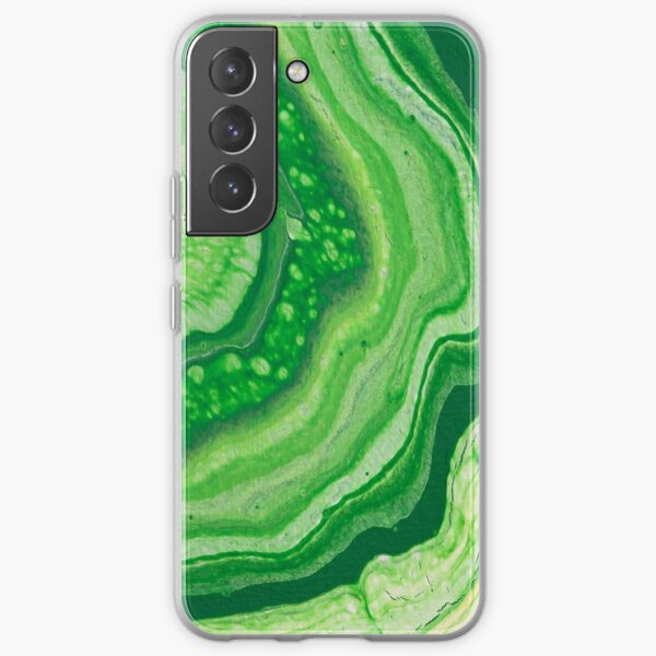 Green Geode Acrylic Pour Samsung Galaxy Soft Case