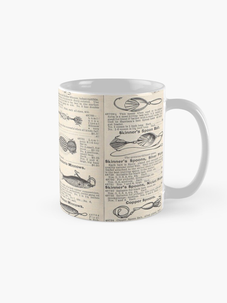 Fishing Lures Vintage Newsprint Advertising Antique Coffee Mug for Sale by  antiqueart