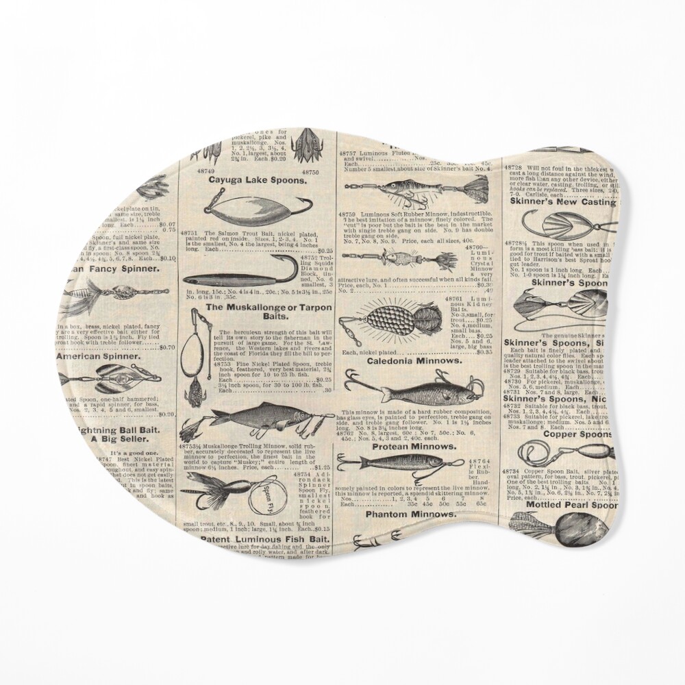 Fishing Lures Vintage Newsprint Advertising Antique Poster for Sale by  antiqueart