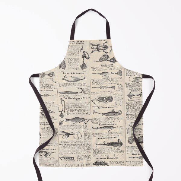 Item preview, Fishing Lures Vintage Newsprint Advertising Antique designed and sold by antiqueart.
