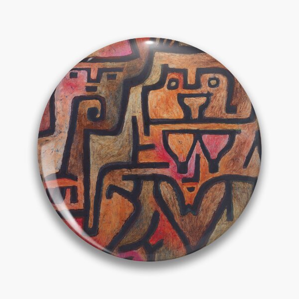 Artikelvorschau, Klee Rotes abstraktes expressionistisches Gemälde entworfen und verkauft von antiqueart.