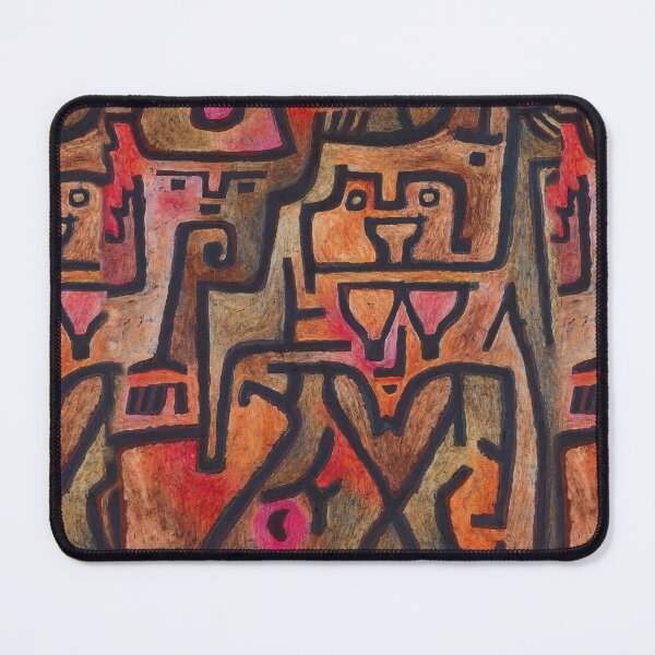 Item preview, Klee Red Abstract Expressionist Painting designed and sold by antiqueart.