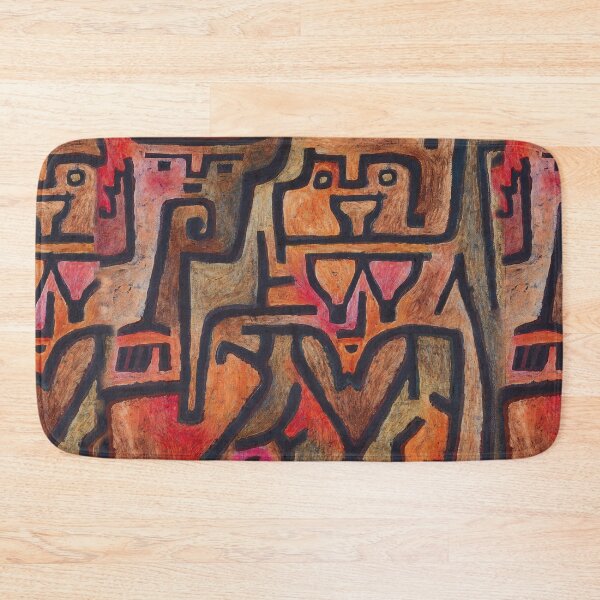 Item preview, Klee Red Abstract Expressionist Painting designed and sold by antiqueart.