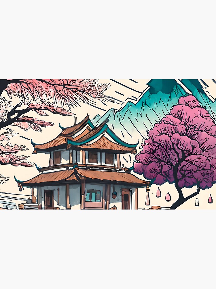 Thumbnail 6 of 6, Coffee Mug, Old Traditional Chinese house Siheyuan, minimalistic ink drawing designed and sold by Patricks-Art.