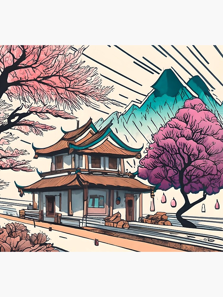 Thumbnail 5 of 5, Socks, Old Traditional Chinese house Siheyuan, minimalistic ink drawing designed and sold by Patricks-Art.