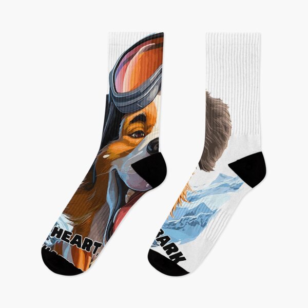 Item preview, Saint Bernard Snow Trailblazer: Mountain Ski Tee designed and sold by Moisky Art.