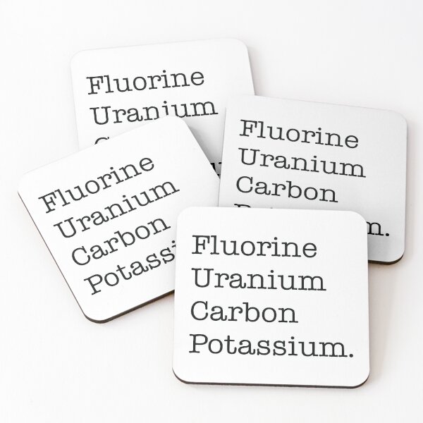 Item preview, Fluorine, Uranium, Carbon And Potassium designed and sold by ScienceCorner.