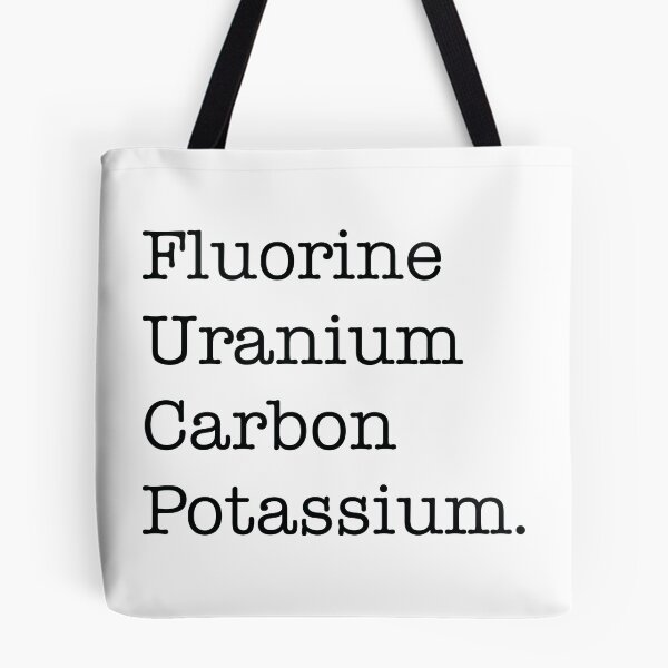 Item preview, Fluorine, Uranium, Carbon And Potassium designed and sold by ScienceCorner.