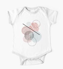 Pink blue abstract circle design One Piece - Short Sleeve
