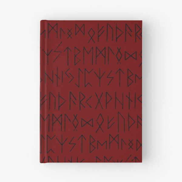 Item preview, Elder Futhark Norse Runes Pattern - Red and Black designed and sold by AllRyeTea.