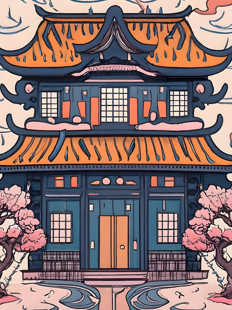 Thumbnail 4 of 4, iPhone Case, Old Traditional Chinese house Siheyuan, minimalistic ink drawing designed and sold by Patricks-Art.