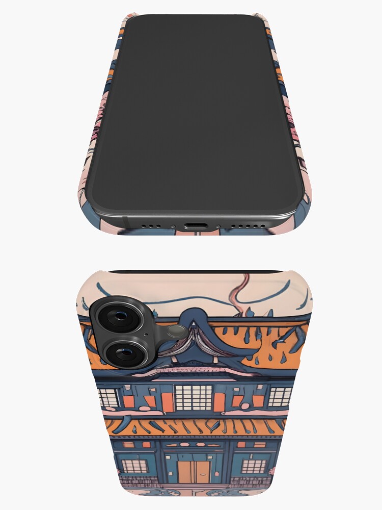 Thumbnail 3 of 4, iPhone Case, Old Traditional Chinese house Siheyuan, minimalistic ink drawing designed and sold by Patricks-Art.