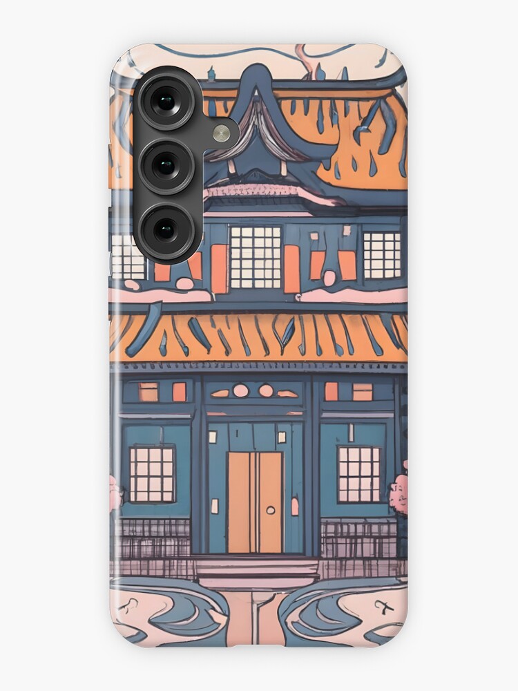Thumbnail 1 of 4, Samsung Galaxy Phone Case, Old Traditional Chinese house Siheyuan, minimalistic ink drawing designed and sold by Patricks-Art.