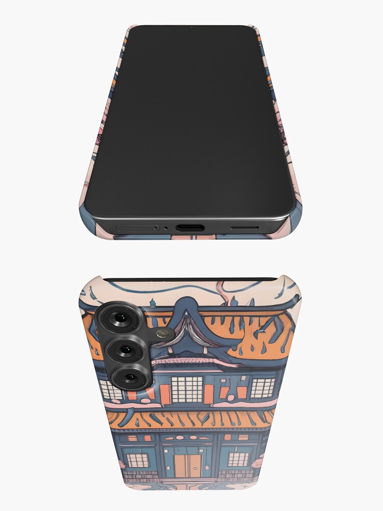 Thumbnail 3 of 4, Samsung Galaxy Phone Case, Old Traditional Chinese house Siheyuan, minimalistic ink drawing designed and sold by Patricks-Art.