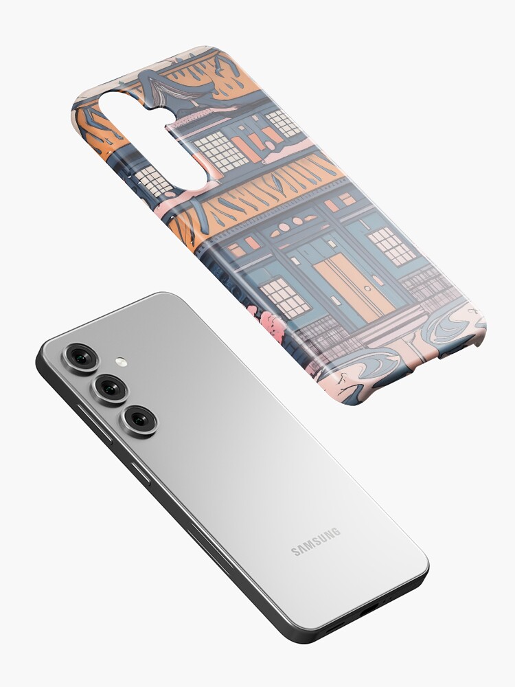 Thumbnail 2 of 4, Samsung Galaxy Phone Case, Old Traditional Chinese house Siheyuan, minimalistic ink drawing designed and sold by Patricks-Art.