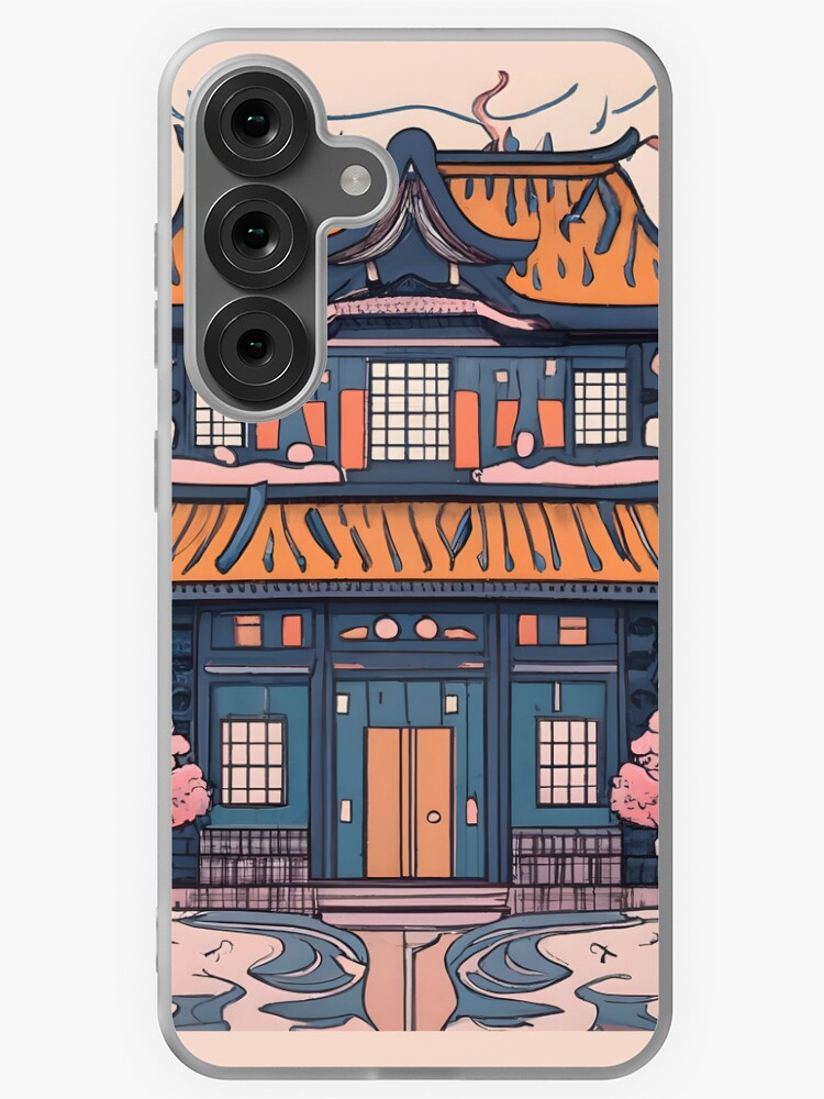 Thumbnail 1 of 4, Samsung Galaxy Phone Case, Old Traditional Chinese house Siheyuan, minimalistic ink drawing designed and sold by Patricks-Art.