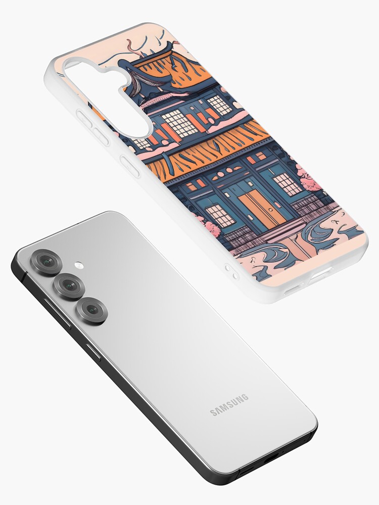 Thumbnail 2 of 4, Samsung Galaxy Phone Case, Old Traditional Chinese house Siheyuan, minimalistic ink drawing designed and sold by Patricks-Art.