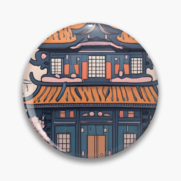 Item preview, Old Traditional Chinese house Siheyuan, minimalistic ink drawing designed and sold by Patricks-Art.