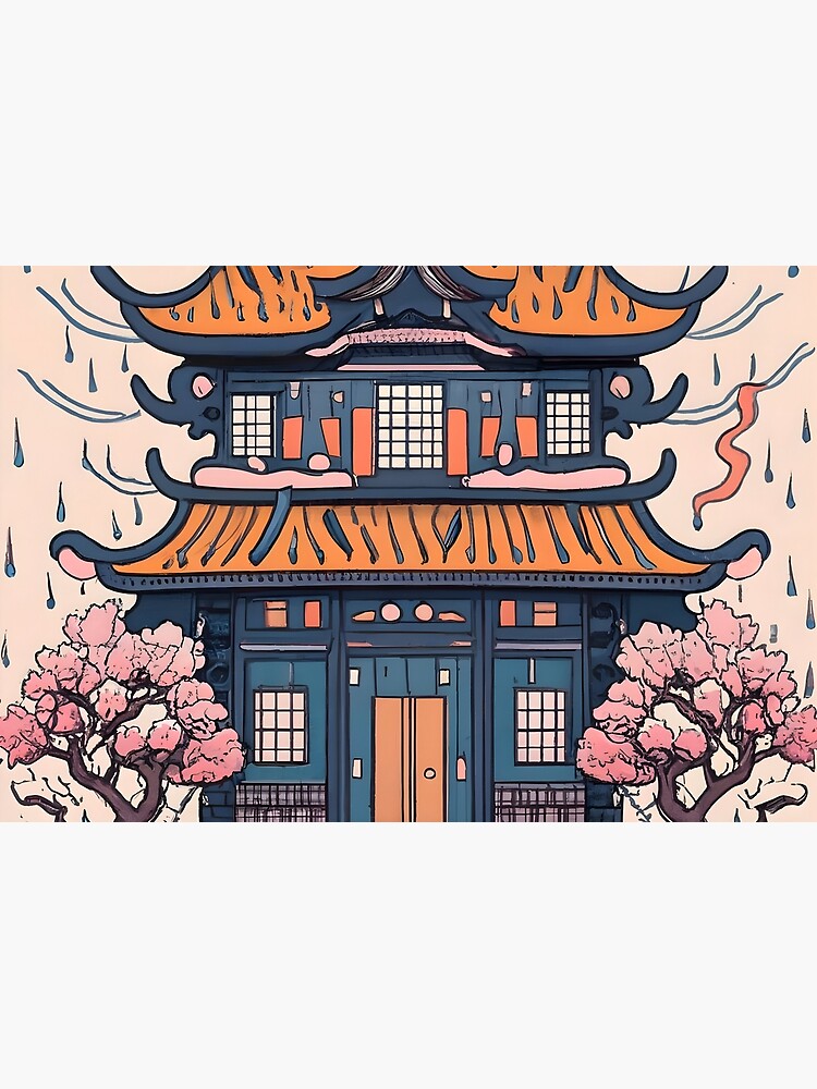 Thumbnail 3 of 3, Journal, Old Traditional Chinese house Siheyuan, minimalistic ink drawing designed and sold by Patricks-Art.