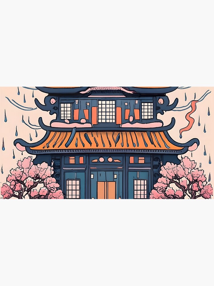 Thumbnail 5 of 5, Mouse Pad, Old Traditional Chinese house Siheyuan, minimalistic ink drawing designed and sold by Patricks-Art.