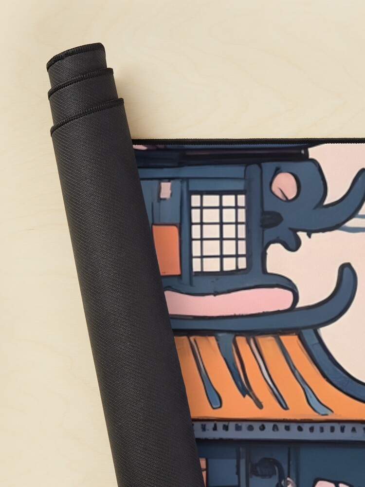 Thumbnail 2 of 5, Mouse Pad, Old Traditional Chinese house Siheyuan, minimalistic ink drawing designed and sold by Patricks-Art.