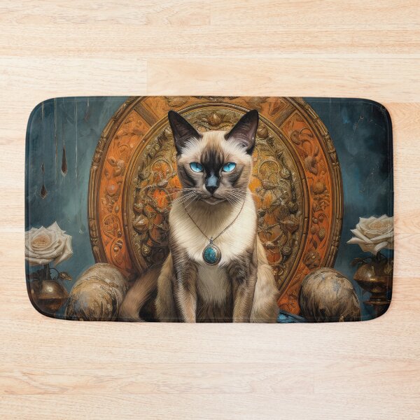 Item preview, Siamese Cat on Throne 02 designed and sold by Elisabeth Lucas.