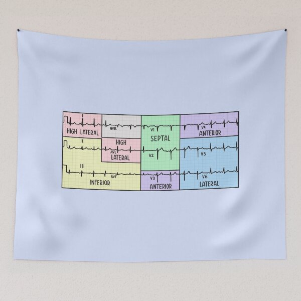Item preview, Hand Drawn 12 Lead Electrocardiogram (ECG) Pastel designed and sold by SofiaSava01.