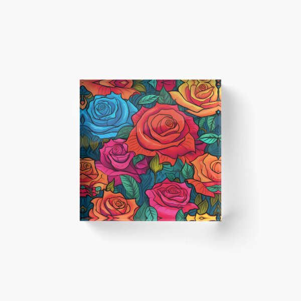 Item preview, Enchanted Roses Bright Colours designed and sold by ticklemyfancies.