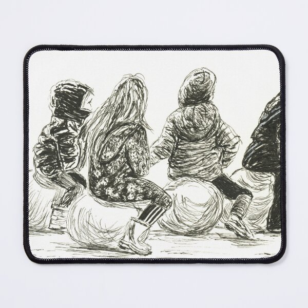 Item preview, Children on Space-Hoppers on the Beach on New Year's Day at Trearddur Bay, on Anglesey, North Wales designed and sold by LymphomaLass.